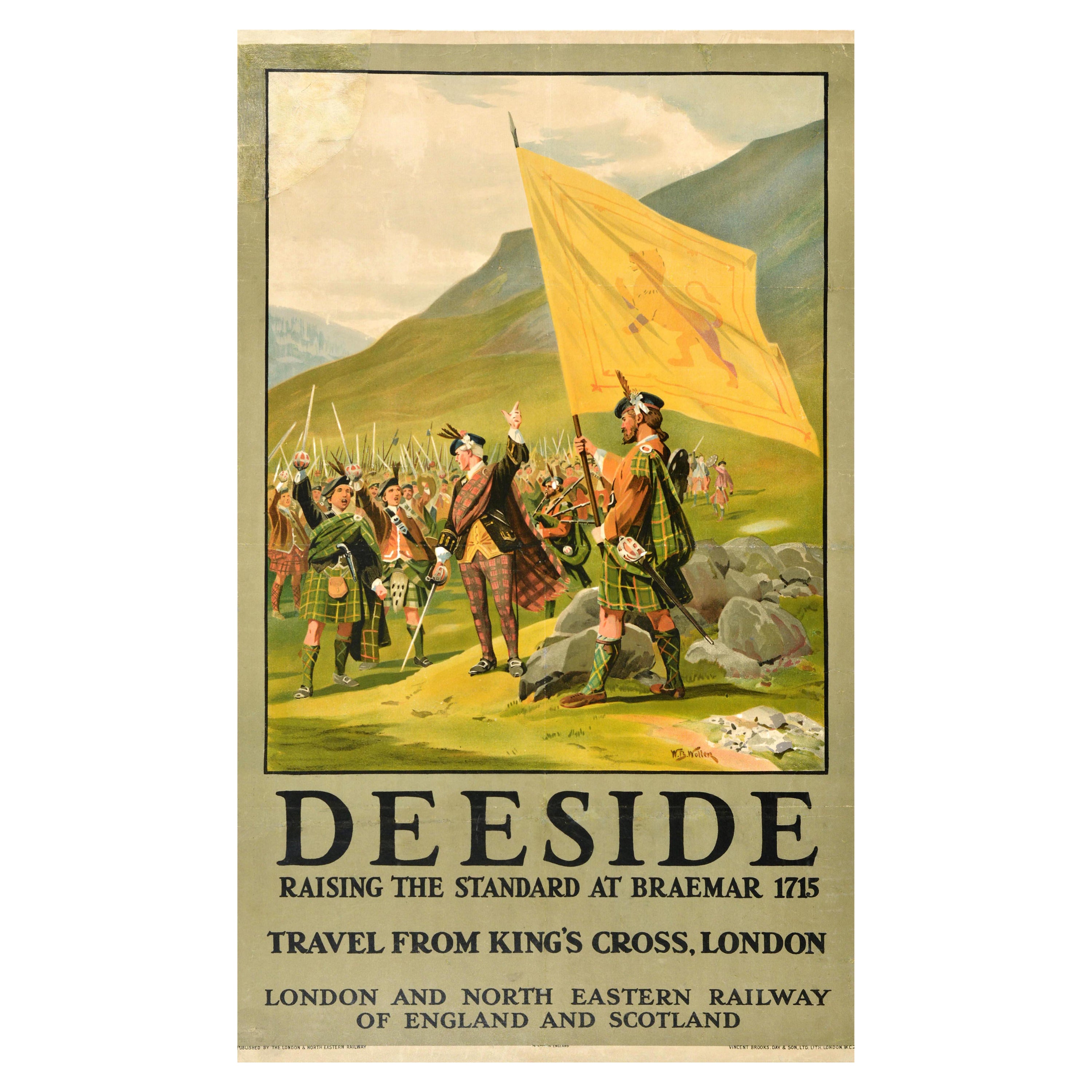 Eisenbahn-Reise-Werbeplakat „Deeside Braemar“, Schottland, LNER