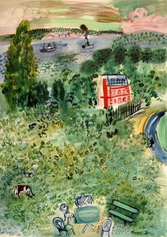 Originale Vintage Travel Scoprire la Francia in treno Normandia Dufy SNCF