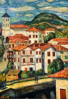Original Vintage Railway Travel Poster Baskenland Basque Country France SNCF Art