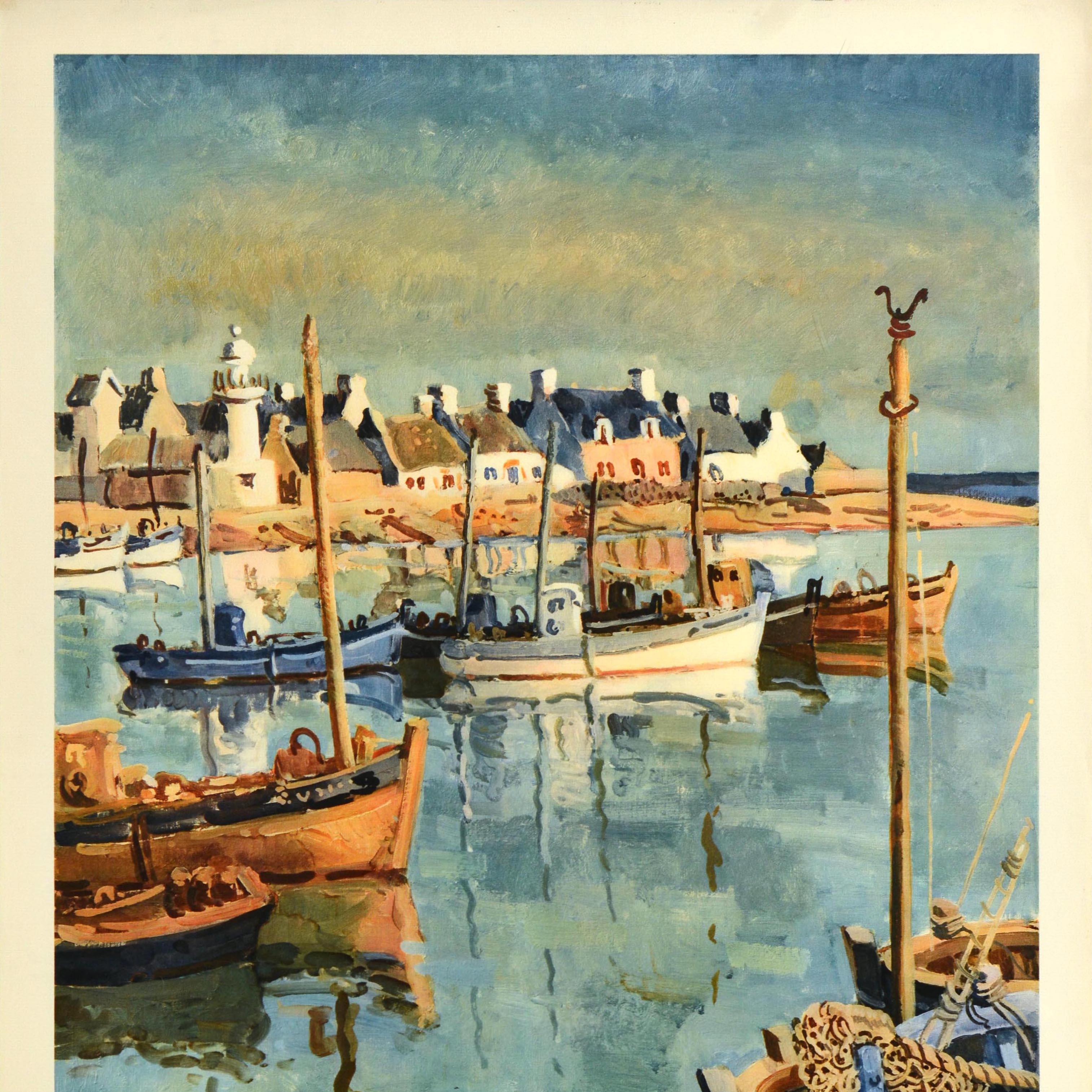 French Original Vintage Railway Travel Poster Bretagne Brittany France SNCF Ceria Art For Sale