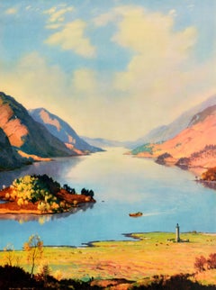 Original Vintage Railway Travel Poster Loch Shiel Scotland By Train MacLeod
