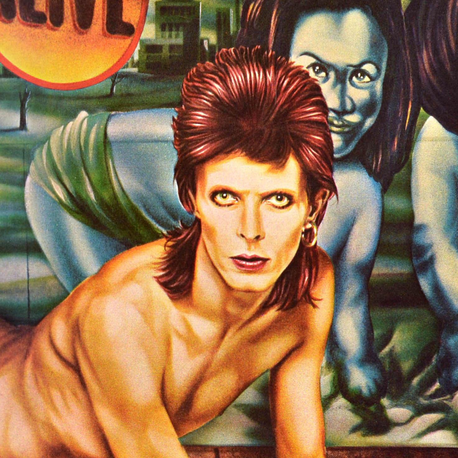 Original Vintage Rock Music Poster David Bowie Diamond Dogs Guy Peelaert (Ende des 20. Jahrhunderts) im Angebot