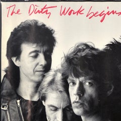 Original Vintage Rock Music Poster Rolling Stones Dirty Work Album Mick Jagger