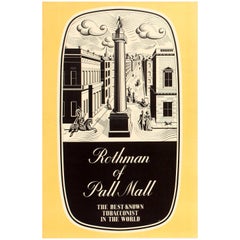 Original Vintage Rothmans Poster Advertising Rothman of Pall Mall Tobacconist