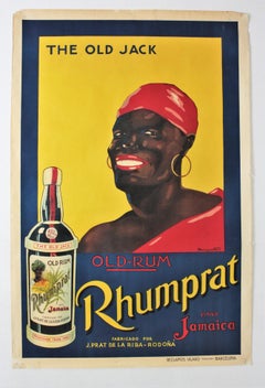 Original Vintage Rum Rhumprat Old Jack Advertising Poster