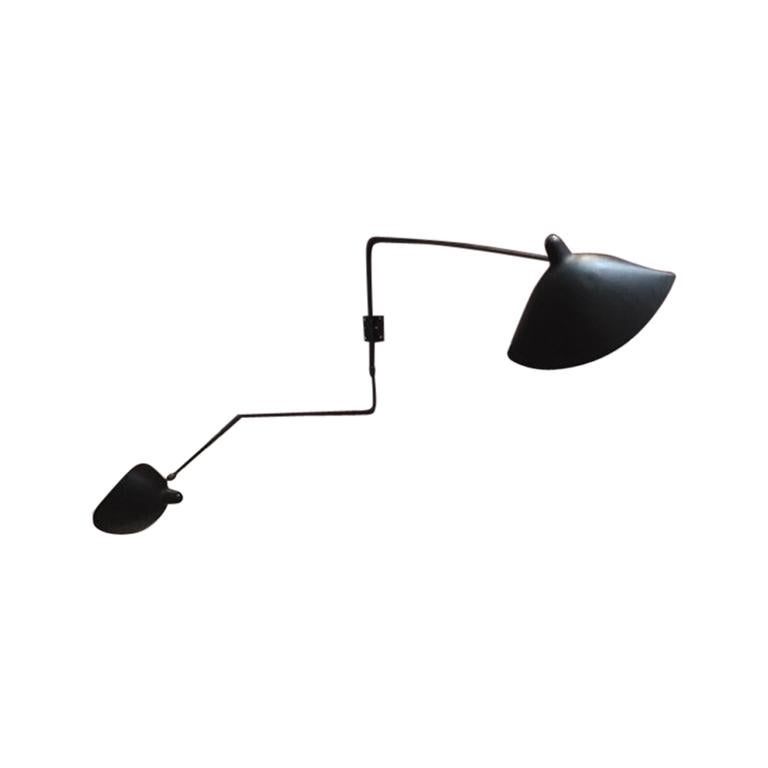 Serge Mouille Two-Arm Wall Light, 1954