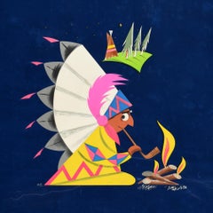 Original Vintage Silkscreen Travel Poster Fly BOAC Airline Canada Aldo Cosomati