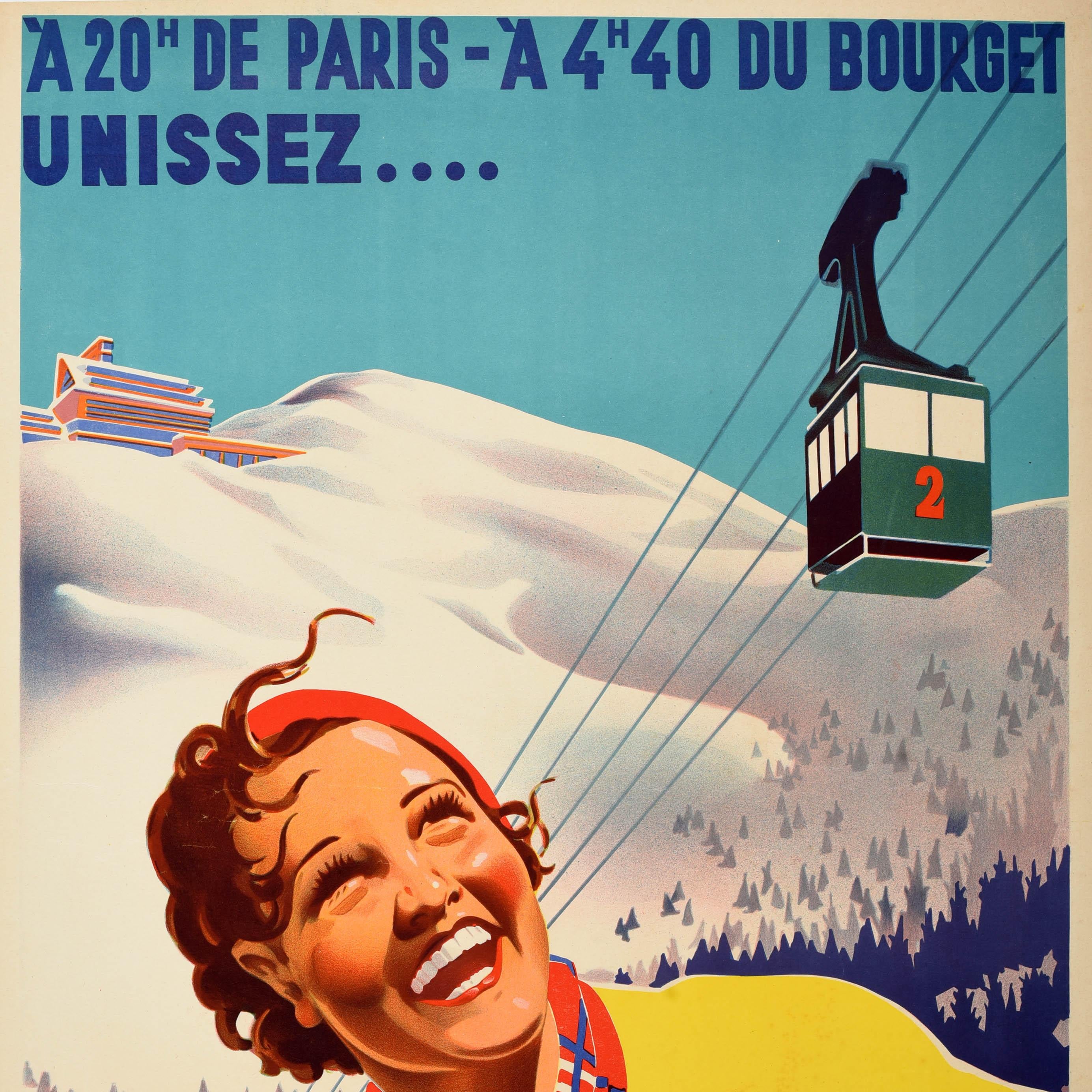 Poster sciistico originale d'epoca Sport invernali Viaggio in Cecoslovacchia Ladislav Horak In condizioni buone in vendita a London, GB