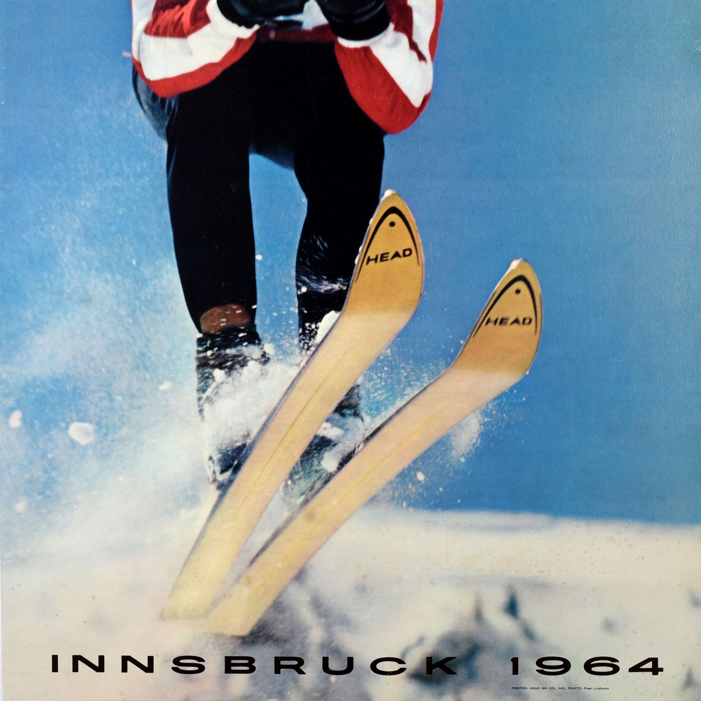 Póster original de época Juegos Olímpicos de Invierno de Innsbruck 1964 Austria en Bueno estado para la venta en London, GB
