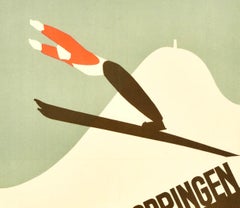 Original Vintage Skiing Winter Sport Poster Kreis Ost Erzgebirge Skiing Art Deco