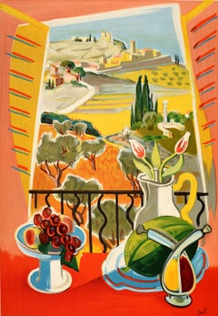 Original Vintage SNCF Railway Travel Poster Discover France By Train Provence