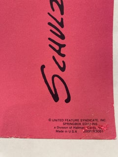 Affiche vintage originale de SNOOPY, circa 1958