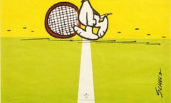 Original Vintage Snoopy Tennis Poster - It Doesn't Matter If You Win Or Lose...