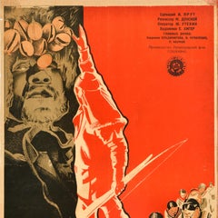 Original Vintage Soviet Film Poster Fire Ogon Evenki People Mark Donskoy