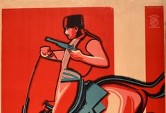 Original Vintage Soviet Movie Poster for a Crimea Drama Film Alim - Horse Design