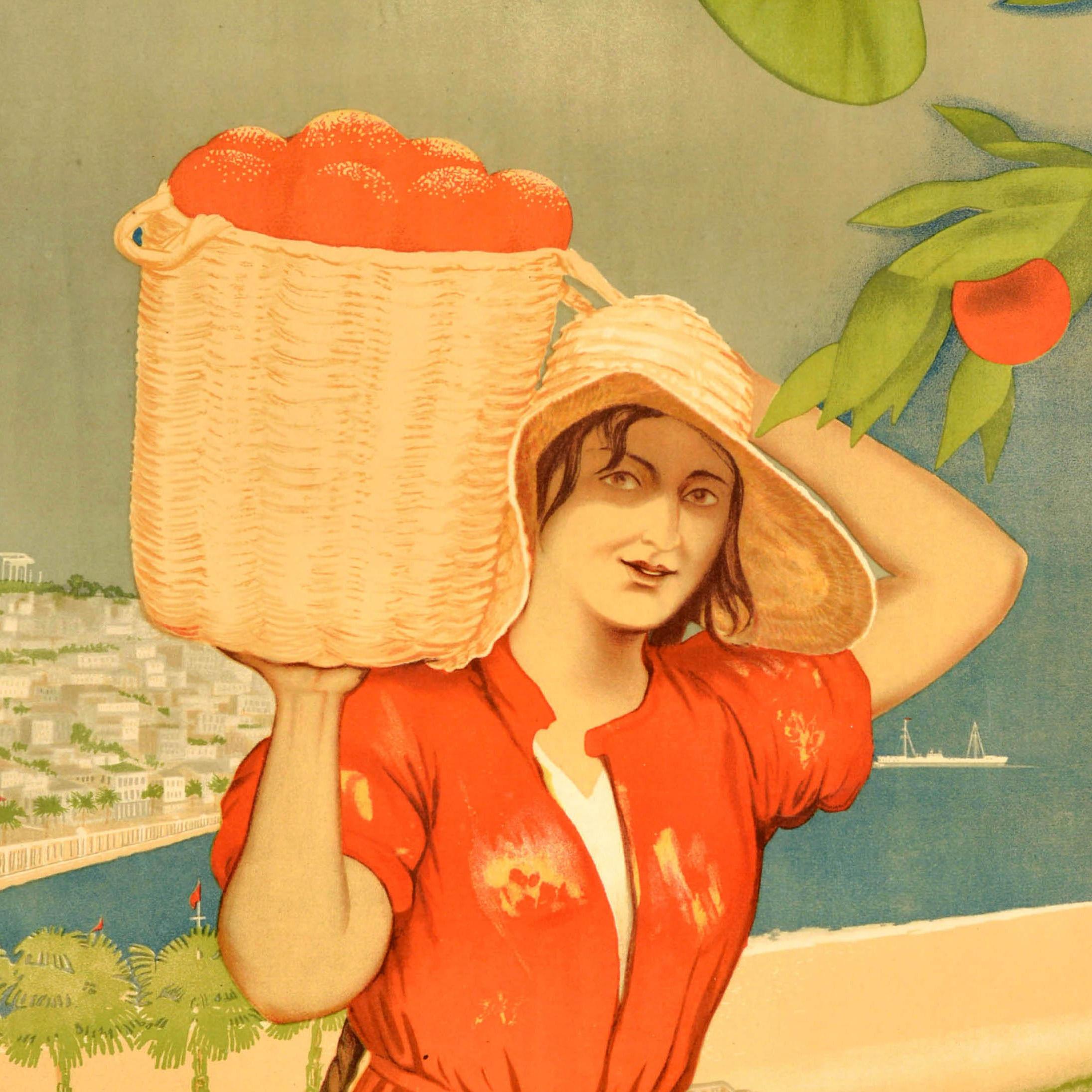 Metà XX secolo Poster di viaggio sovietico originale d'epoca Batumi Batoum Georgia Intourist USSR in vendita