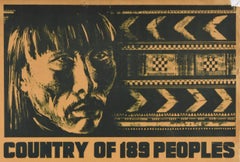 Original Vintage Soviet Travel Poster USSR Country Of 189 Peoples Intourist