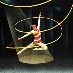 Original Vintage Soviet Union Travel Poster USSR Dance Festival Intourist Zhukov