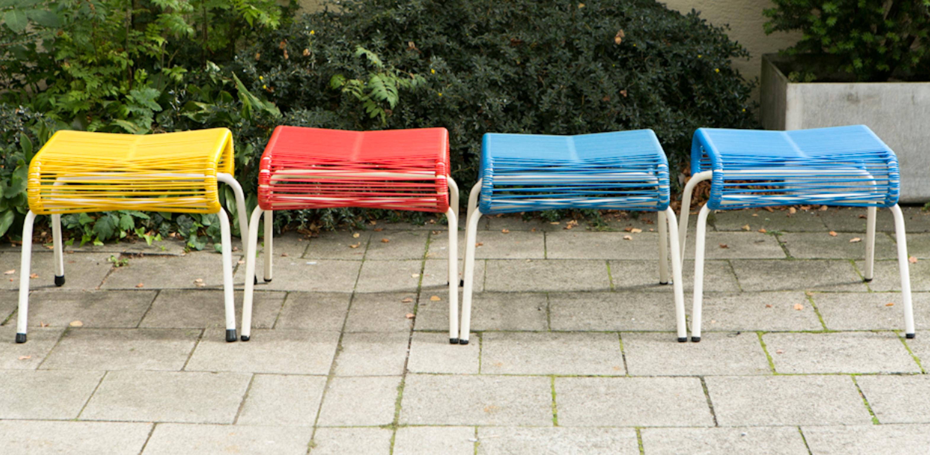 Original Vintage Spaghetti Stool Germany 1950s In Good Condition For Sale In Munich, DE