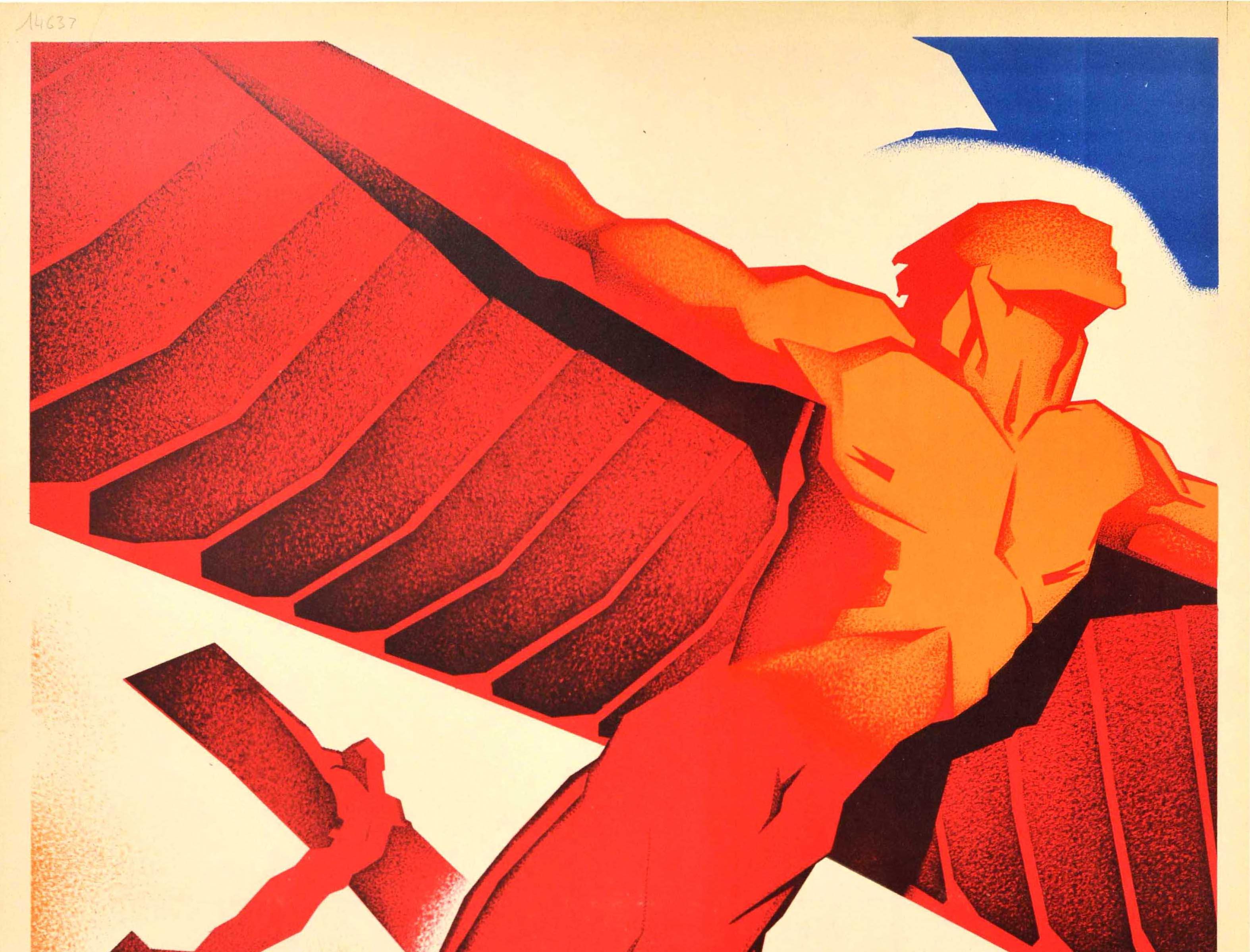 Original Vintage-Poster, Spanisches Bürgerkriegsplakat, „Cnt Hail Heroes Arturo Ballester“, Arturo Ballester im Zustand „Gut“ im Angebot in London, GB