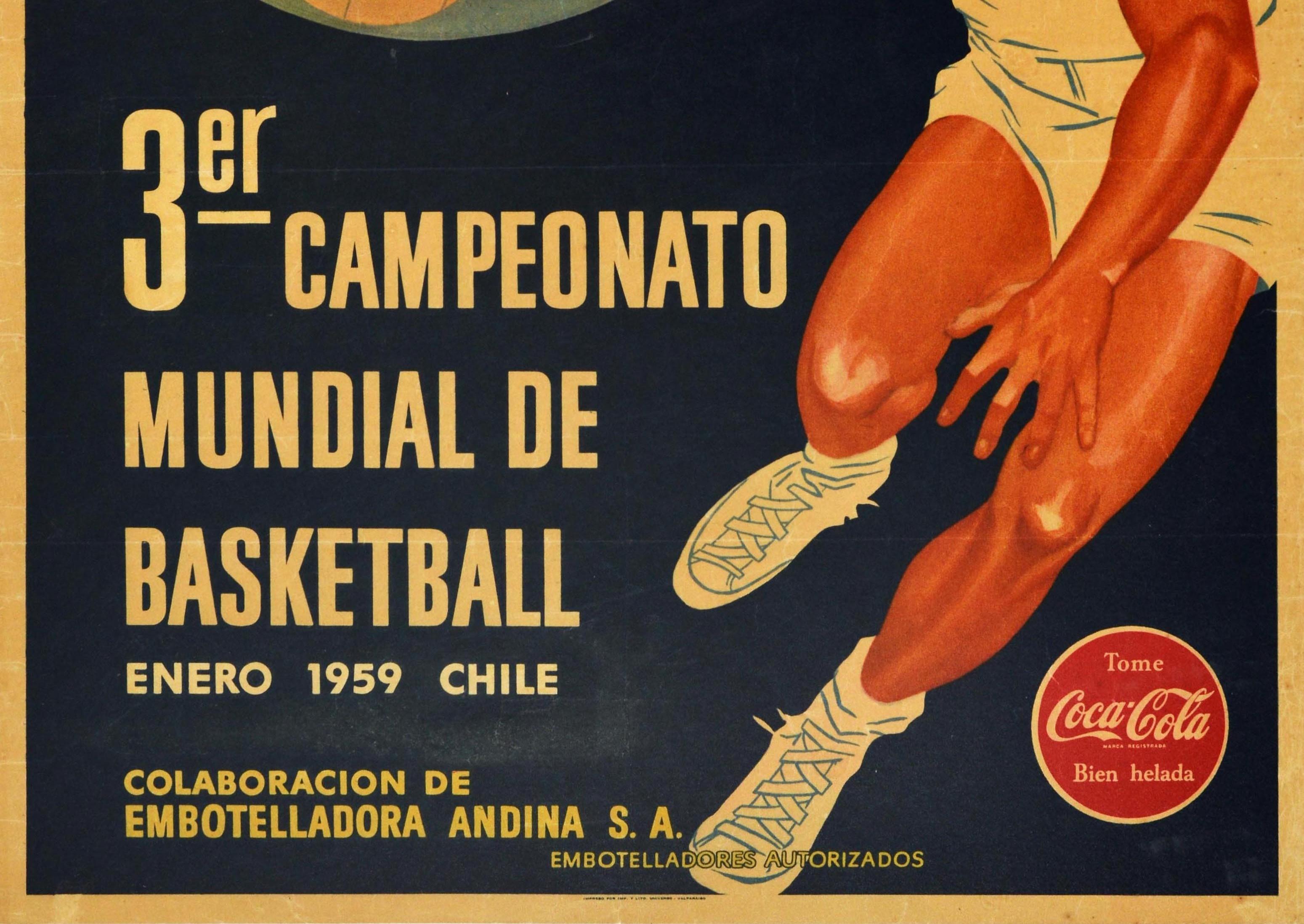 retro basketball poster