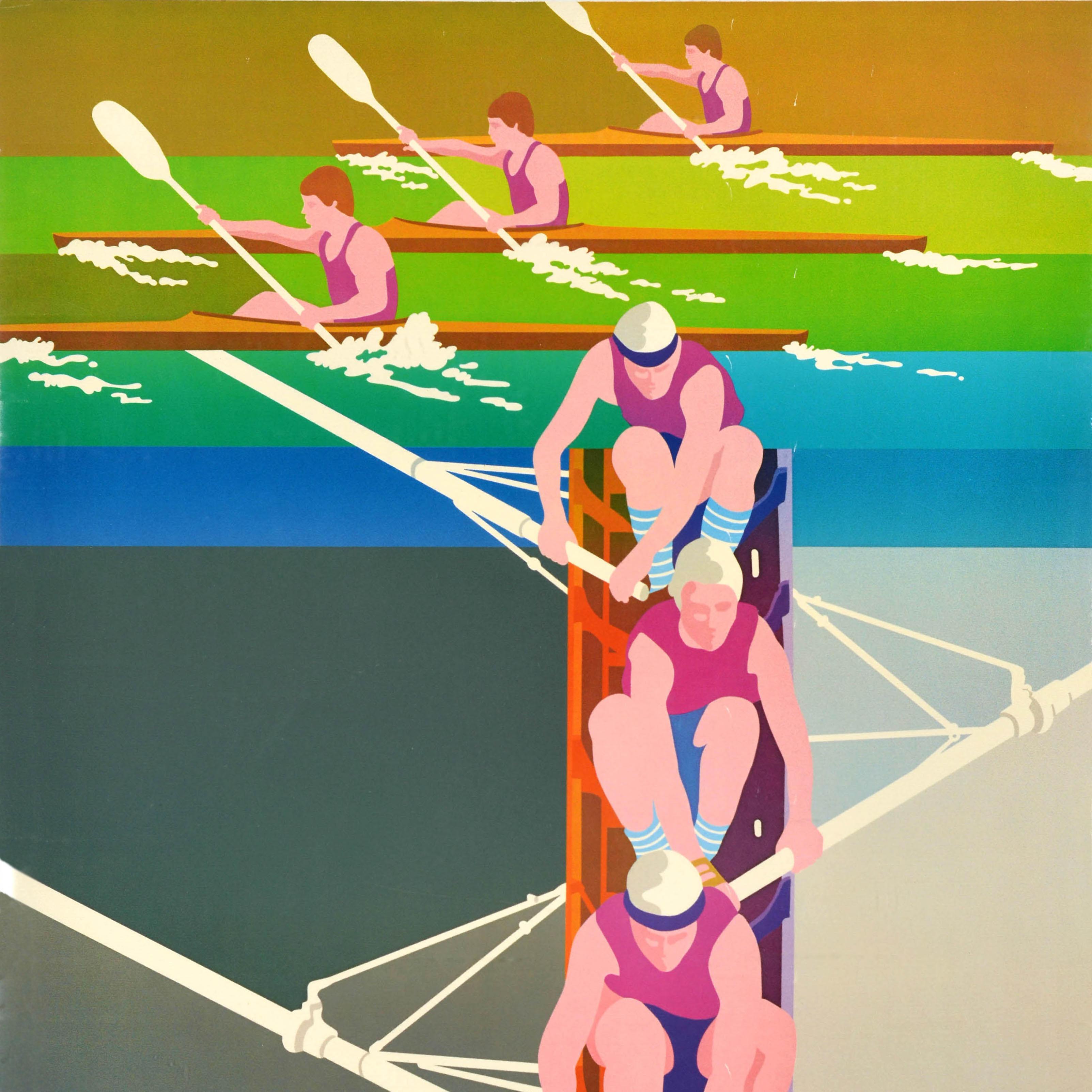 Américain Affiche sportive originale des Jeux olympiques de Los Angeles 1984 en vente