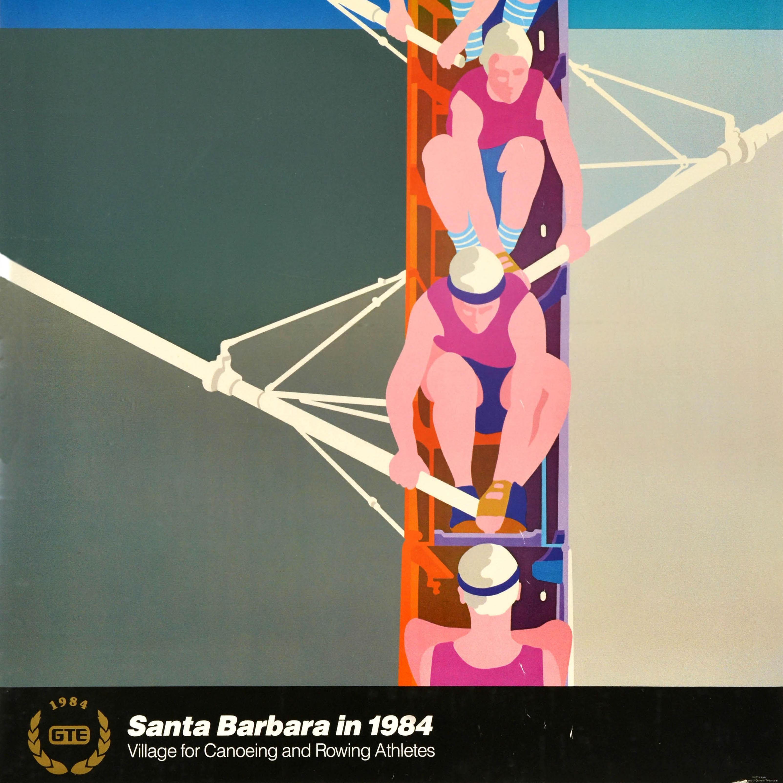 Affiche sportive originale des Jeux olympiques de Los Angeles 1984 Bon état - En vente à London, GB