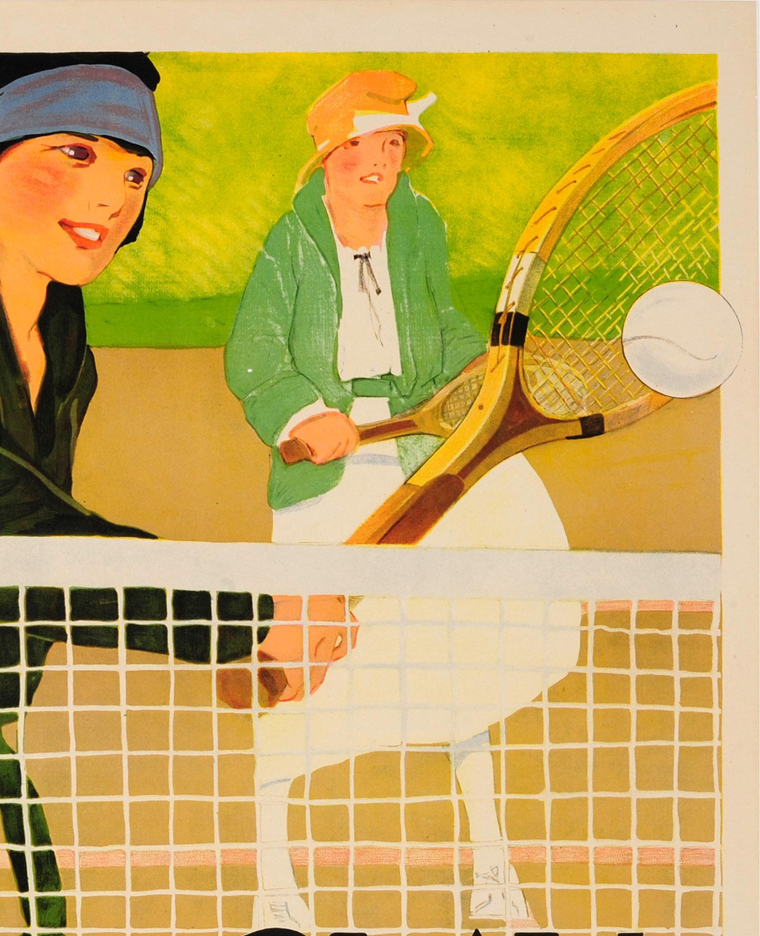 vintage tennis poster
