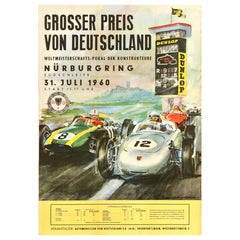 Original Vintage Sport Poster German Grand Prix Constructors World Championhip