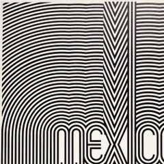 Original Vintage Sport Poster Mexico Olympic Games 1968 Lance Wyman