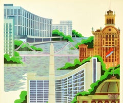 Original Vintage Sport Poster Moscow Olympics Football Finals Kiev Kyiv Ukraine