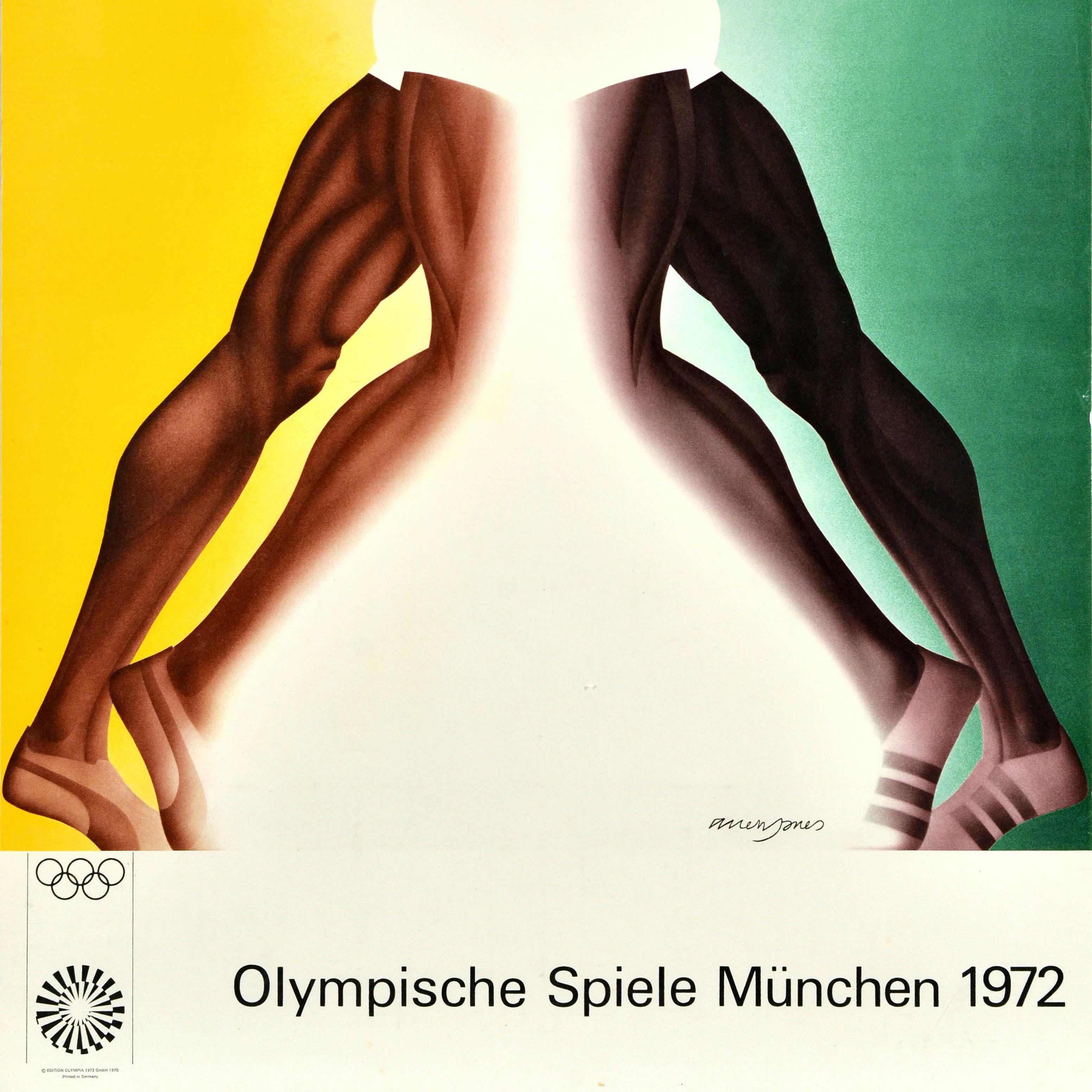Original Vintage Sport Poster Munich Olympics 1972 Allen Jones In Good Condition For Sale In London, GB