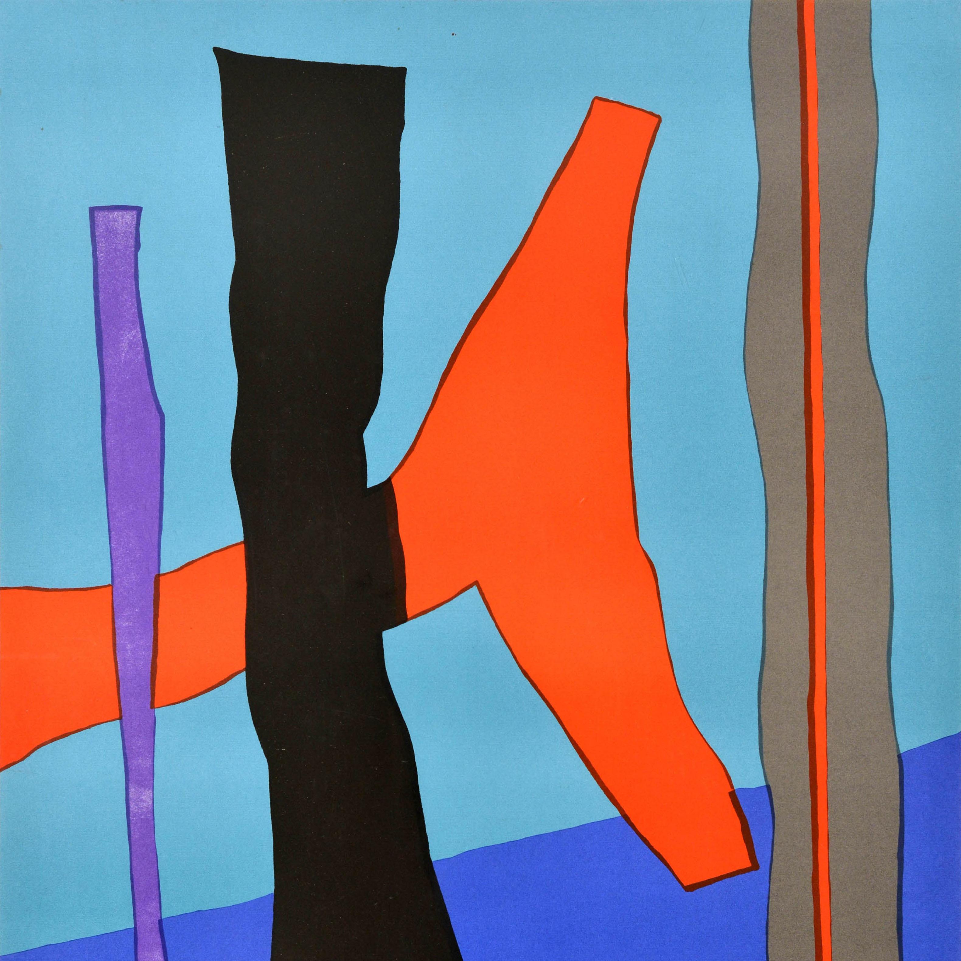Allemand Affiche de sport originale des Jeux olympiques de Munich de 1972 Fritz Winter, design abstrait en vente