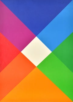 Original-Vintage-Sportplakat, Münchener Olympische Spiele 1972, Max Bill, Farbform, Design