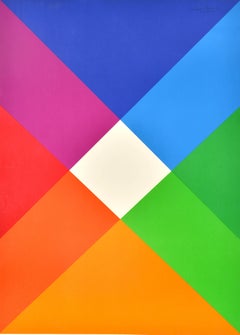 Original-Vintage-Sportplakat, Münchener Olympische Spiele 1972, Max Bill-Formen, Design