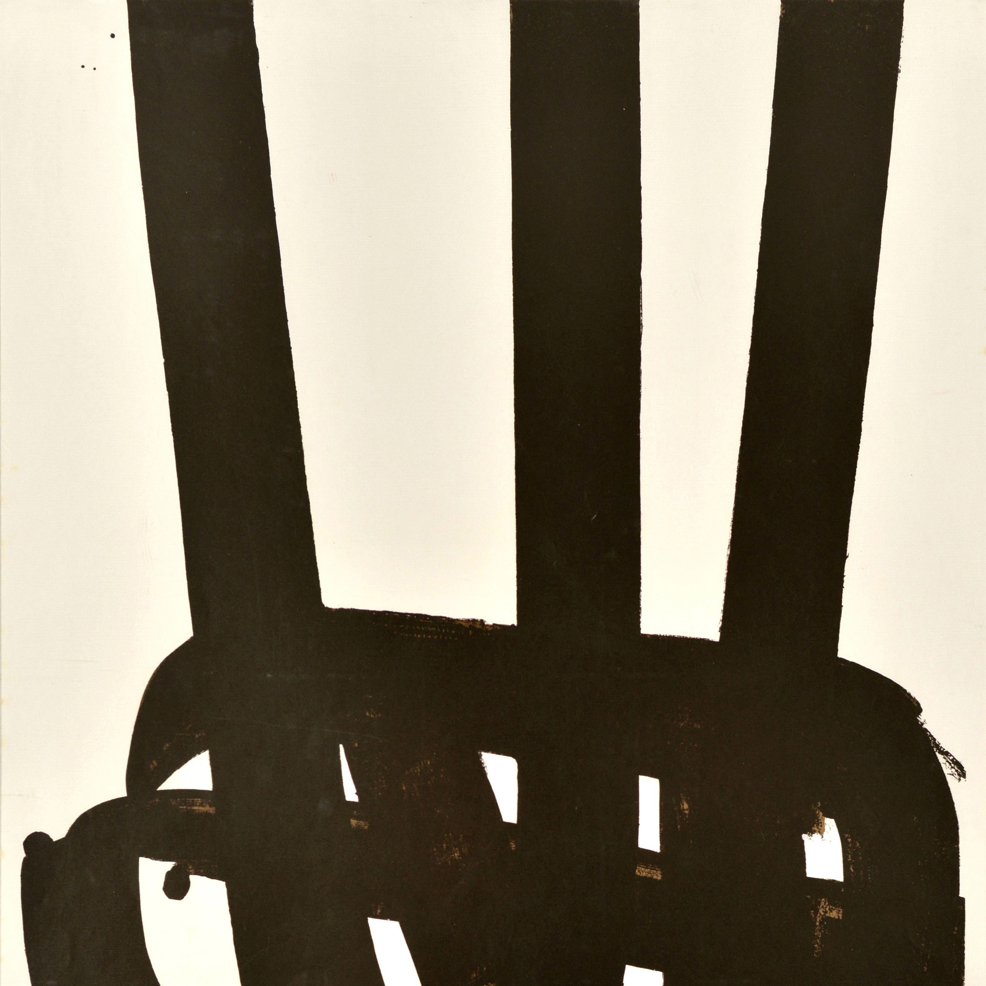 Allemand Affiche de sport originale des Jeux olympiques de Munich de 1972 Pierre Soulages abstrait en vente