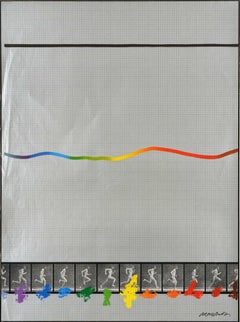 Original Vintage Sport Poster Munich Olympics 1972 Running Frames Arakawa Design