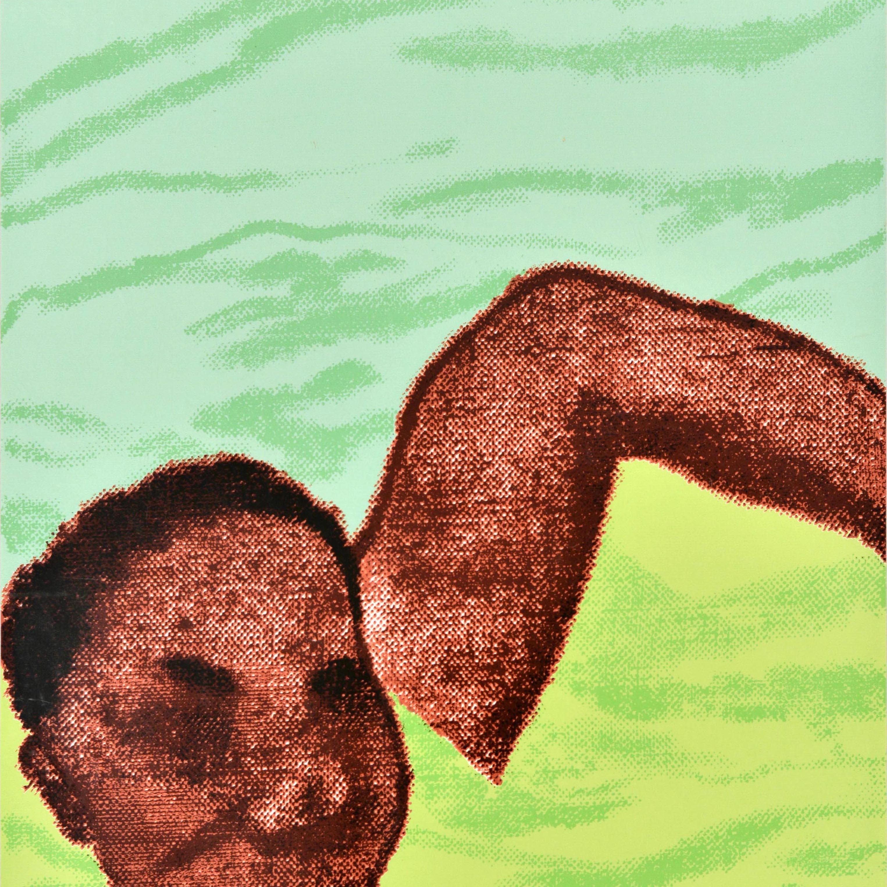 Tedesco Poster sportivo originale d'epoca Olimpiadi di Monaco 1972 Nuoto RB Kitaj in vendita
