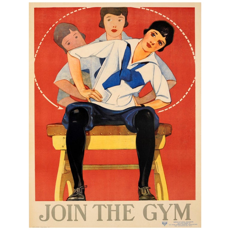 Original Vintage Sport Poster Promoting Health and Fitness ...