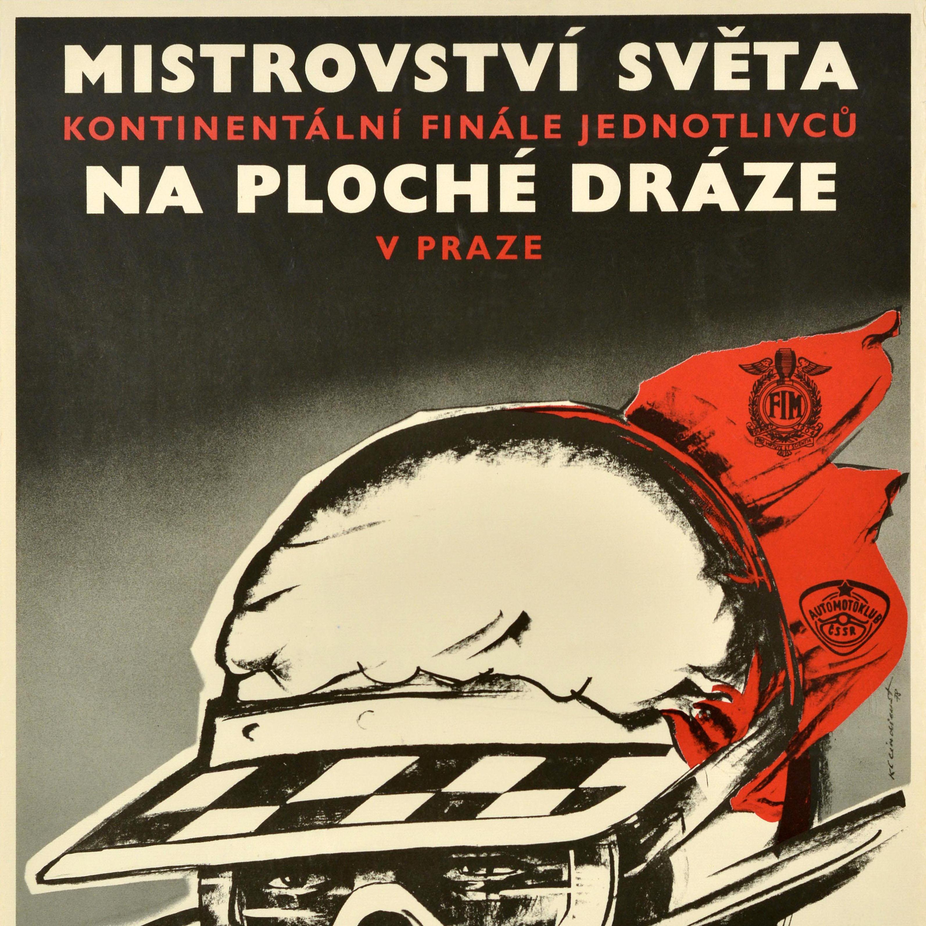 Tchèque Affiche de sport vintage d'origine championnat continental individuel du monde en vente