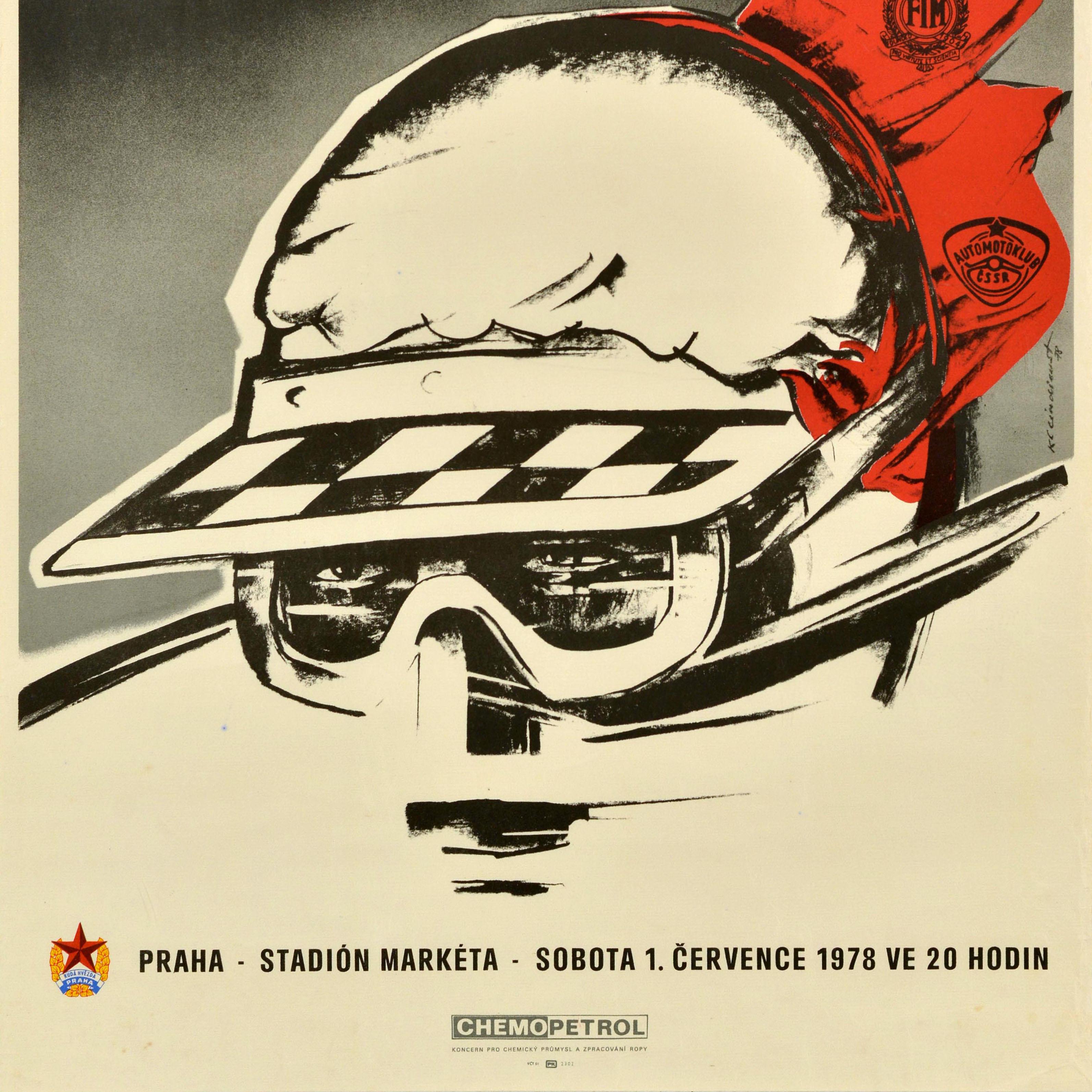 Affiche de sport vintage d'origine championnat continental individuel du monde Bon état - En vente à London, GB