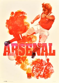 Original Vintage Sports Poster Arsenal FC Football Club The Gunners