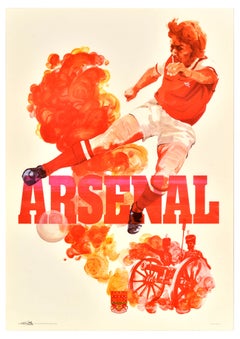 Original Vintage Sports Poster Arsenal FC Football Club The Gunners