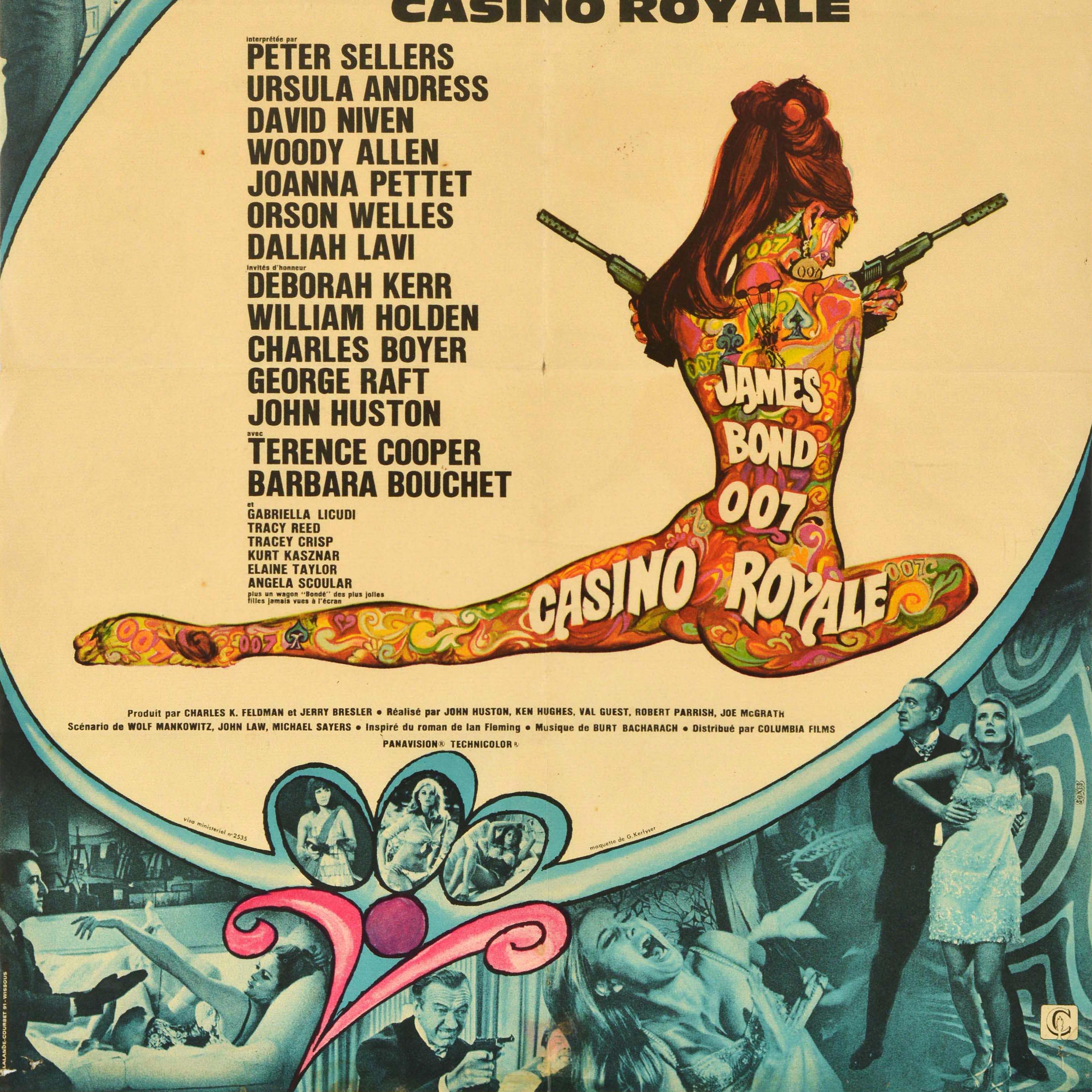 Póster original de época de la película de espías James Bond Casino Royale 007 Charles Feldman en Bueno estado para la venta en London, GB