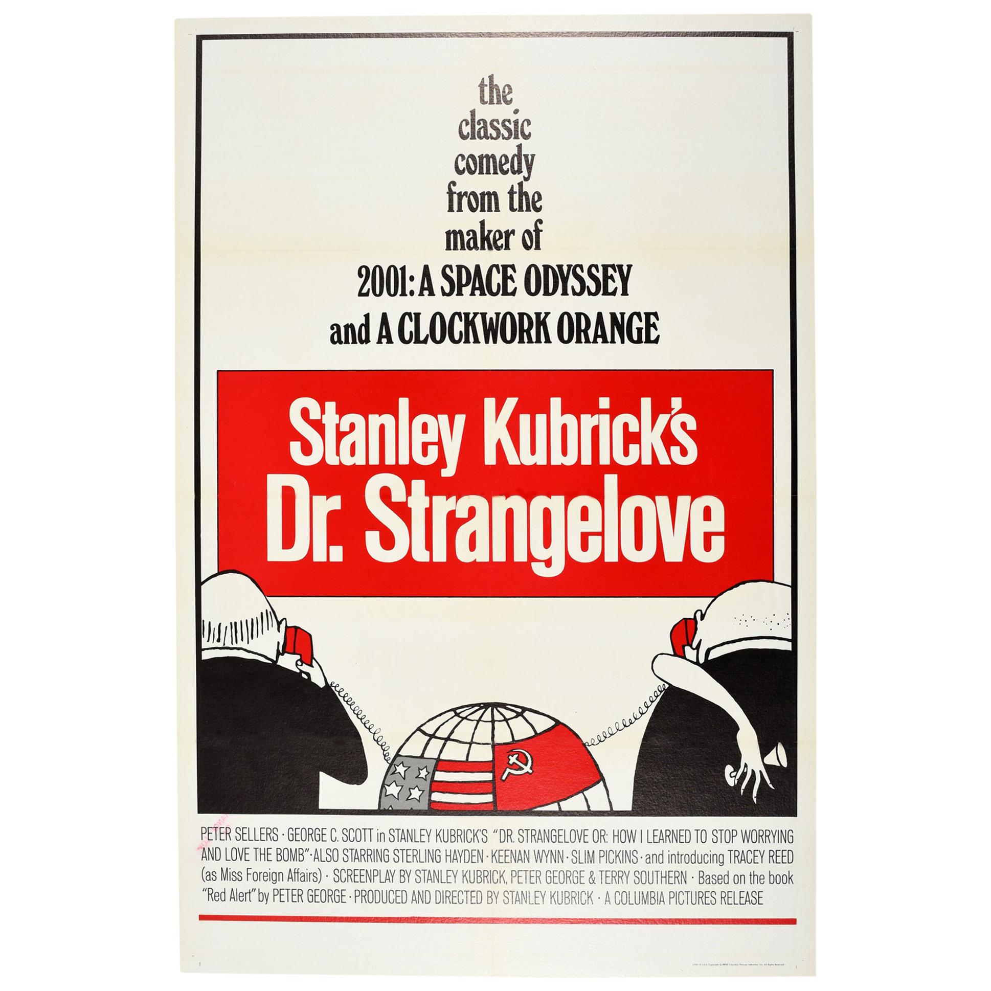 Original Vintage Stanley Kubrick Film Poster Dr Strangelove America Soviet Union