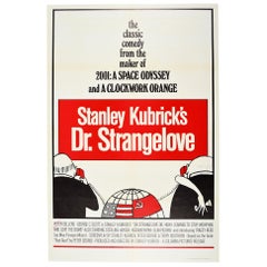 Affiche vintage originale du film Docteur Folamour de Stanley Kubrick, États-Unis, URSS