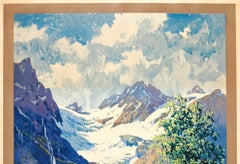 Original Vintage State Railway Travel Poster Norge Norway Summer Season ft Fjord