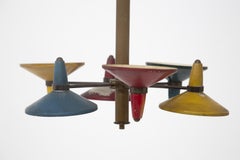 Original Vintage Stilnovo Colorful Chandelier