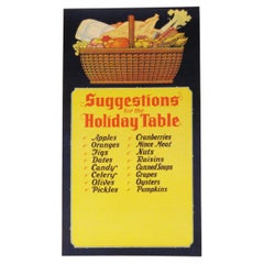 Original, Vintage "Suggestions for the Holiday Table" Poster