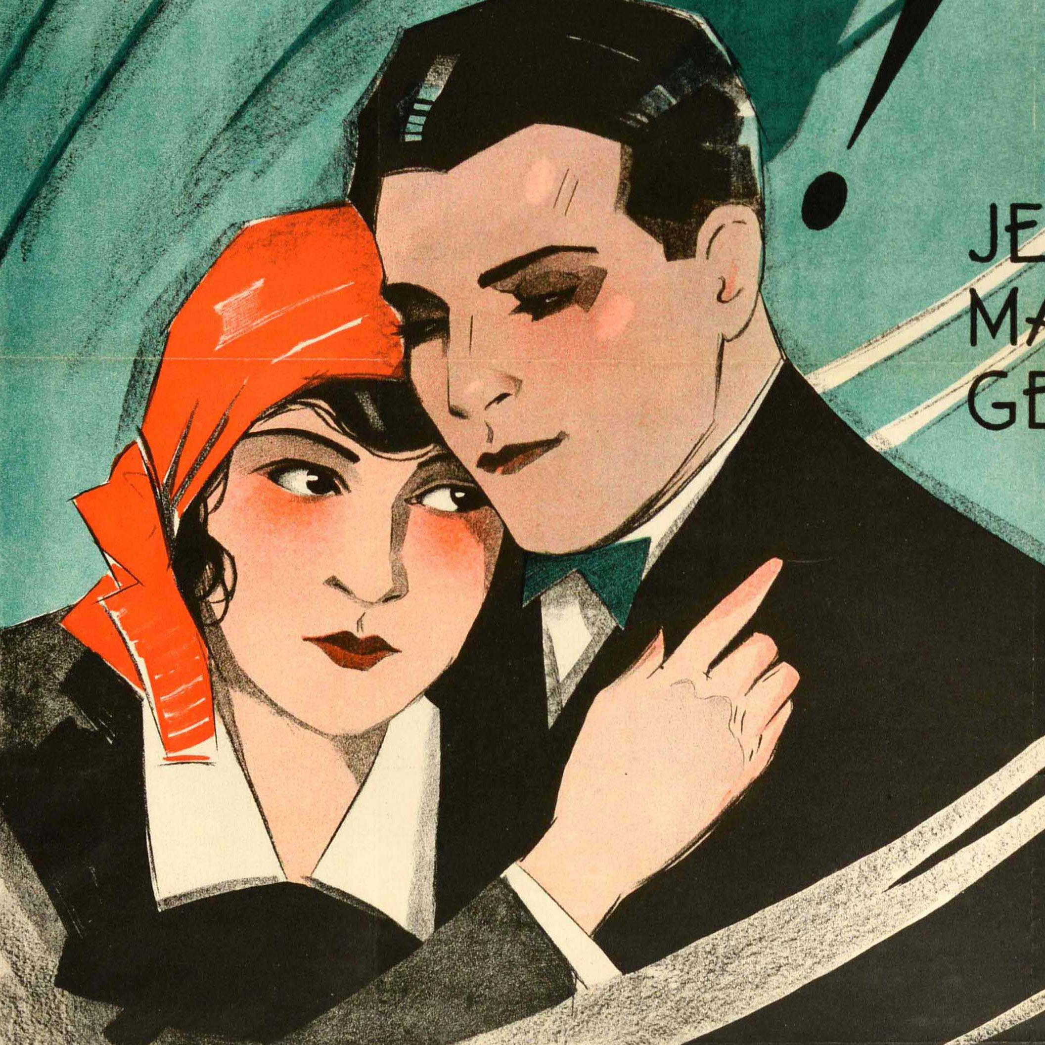 Inizio XX secolo Poster cinematografico originale svedese d'epoca Jazz Mad Ur Morkret From The Darkness in vendita